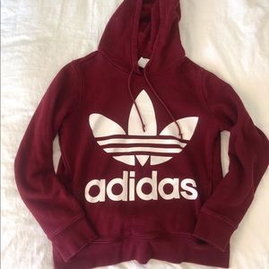 Red adidas sweatshirt, barely worn!
